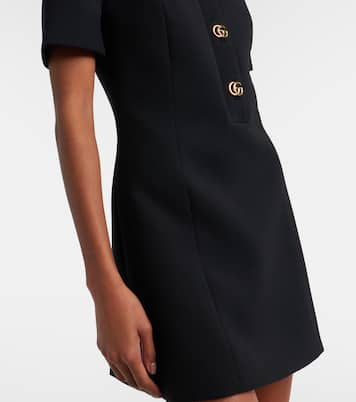 Double G wool crêpe minidress | Gucci