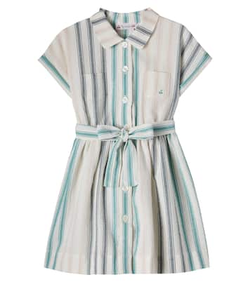 Robe chemise Gisele en seersucker de coton | Bonpoint