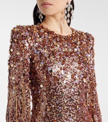 Phara embellished fringed gown | Jenny Packham