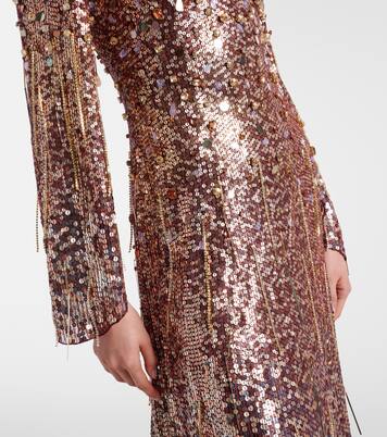Phara embellished fringed gown | Jenny Packham