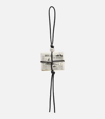 Newspaper leather bag charm | Loewe