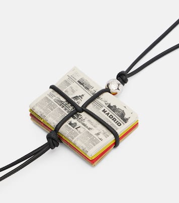 Newspaper leather bag charm | Loewe