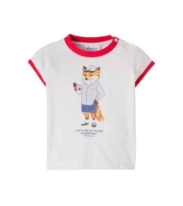 x Kitsuné Baby Lyrical printed cotton T-shirt | Bonpoint
