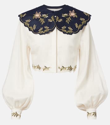 Cumbre embroidered linen blouse | Agua by Agua Bendita