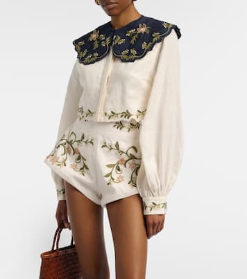 Cumbre embroidered linen blouse | Agua by Agua Bendita