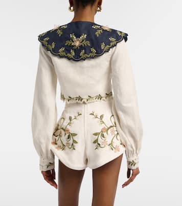 Cumbre embroidered linen blouse | Agua by Agua Bendita