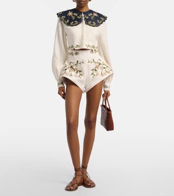 Cumbre embroidered linen blouse | Agua by Agua Bendita