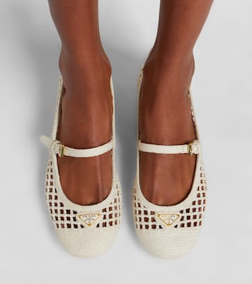 Crochet Mary Jane pumps | Prada