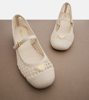 Crochet Mary Jane pumps | Prada