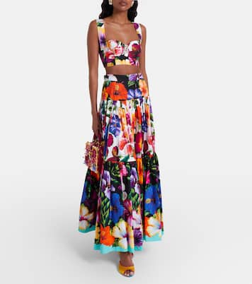 Floral cotton crop top | Dolce&Gabbana