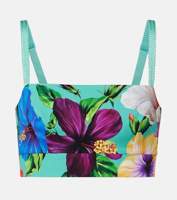 Floral silk-blend crop top | Dolce&Gabbana