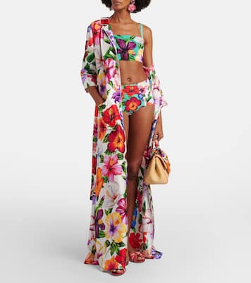 Floral silk-blend crop top | Dolce&Gabbana