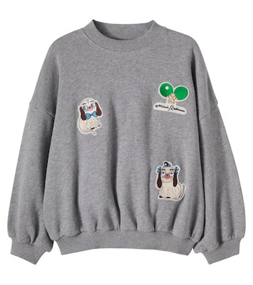 Minibabies patch-appliqué jersey sweatshirt | Mini Rodini