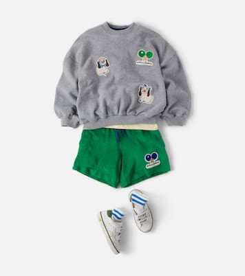 Minibabies patch-appliqué jersey sweatshirt | Mini Rodini