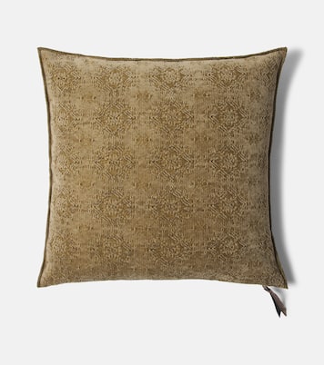 Cotton-blend jacquard cushion | Maison de Vacances
