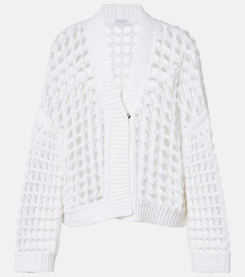 Open-knit cotton cardigan | Brunello Cucinelli