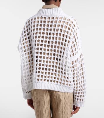 Open-knit cotton cardigan | Brunello Cucinelli