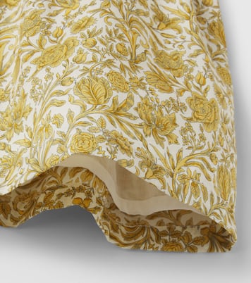 Floral cotton piqué and poplin dress | Versace Kids