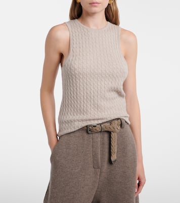 Iora cable-knit cashmere tank top | Lisa Yang