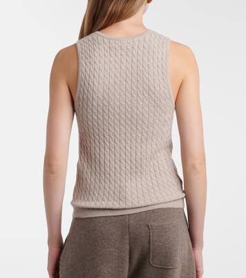 Iora cable-knit cashmere tank top | Lisa Yang