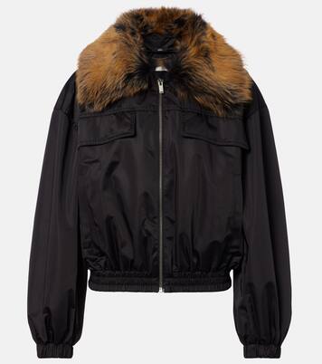 Shearling-trimmed blouson jacket | Saint Laurent