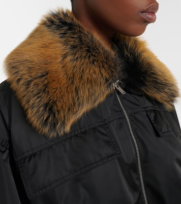 Shearling-trimmed blouson jacket | Saint Laurent