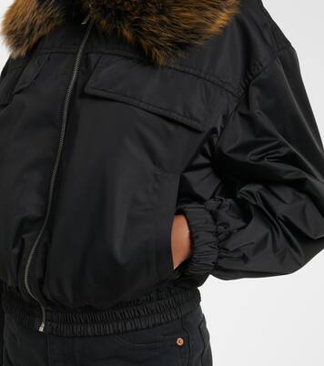 Shearling-trimmed blouson jacket | Saint Laurent