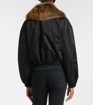 Shearling-trimmed blouson jacket | Saint Laurent