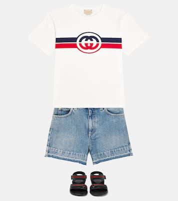 Sandalen mit Leder | Gucci Kids