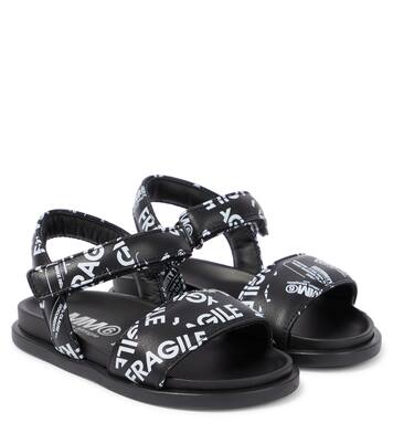 Printed leather sandals | MM6 Maison Margiela Kids