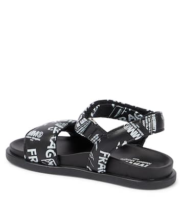 Printed leather sandals | MM6 Maison Margiela Kids
