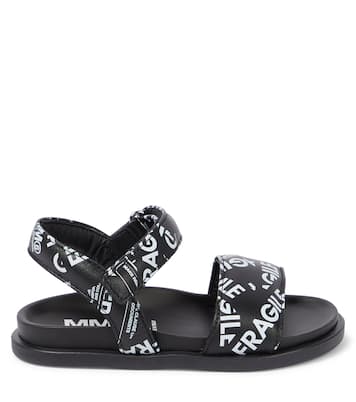 Printed leather sandals | MM6 Maison Margiela Kids