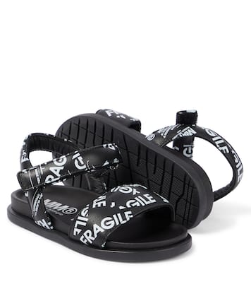 Printed leather sandals | MM6 Maison Margiela Kids