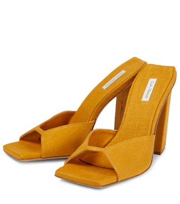 GIA/RHW Pantoletten Rosie 14 aus Leinen | Gia Borghini