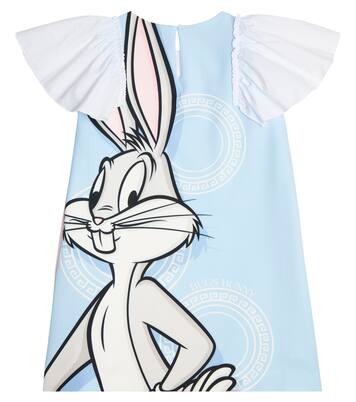 Ruffled cotton-blend T-shirt dress | Monnalisa