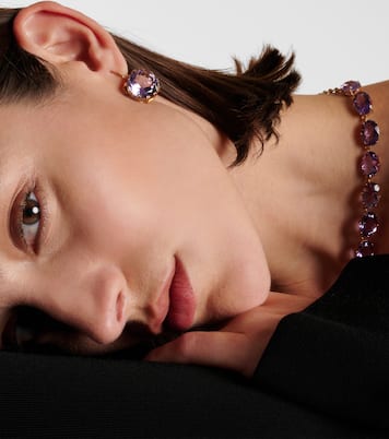 Orecchini in oro 18kt con ametista | Ileana Makri