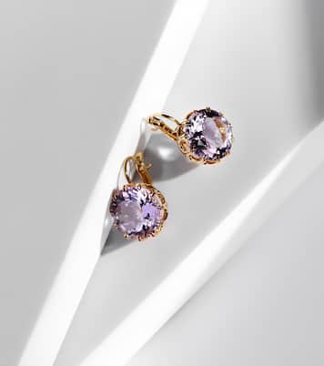 Orecchini in oro 18kt con ametista | Ileana Makri