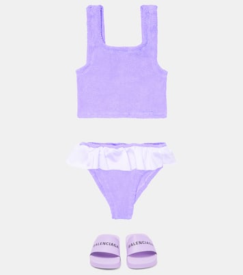 Olive ruffled bikini | Hunza G Kids