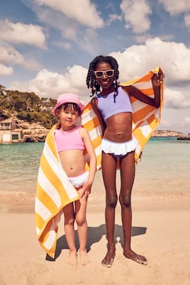 Olive ruffled bikini | Hunza G Kids