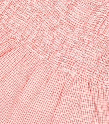 Rosine Red Check smocked cotton top | Molo