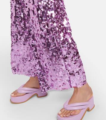 Pantalon ample à taille haute et à sequins | Oséree