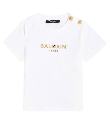 Baby T-Shirt aus Baumwoll-Jersey | Balmain Kids
