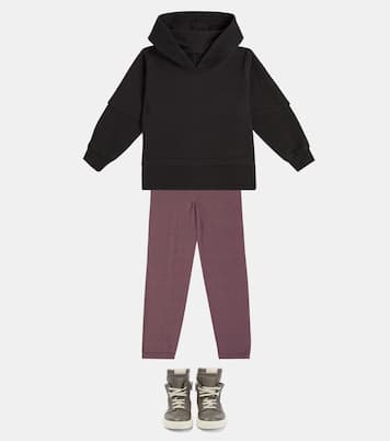Hustler cotton jersey hoodie | Rick Owens Kids