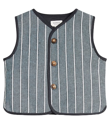Baby Ririo striped cotton and linen vest | Donsje