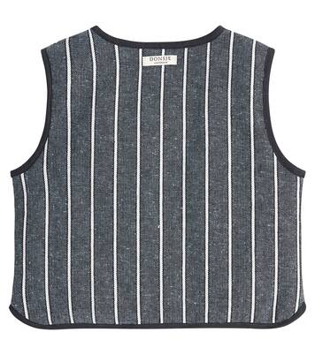 Baby Ririo striped cotton and linen vest | Donsje
