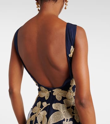 Arcangela appliqué tulle gown | Costarellos