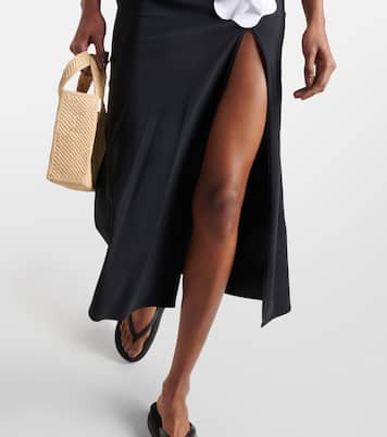 Tess floral-appliqué beach cover-up | Karla Colletto