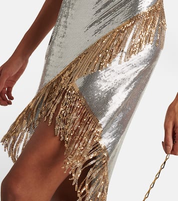 Midirock aus Metall-Mesh | Rabanne