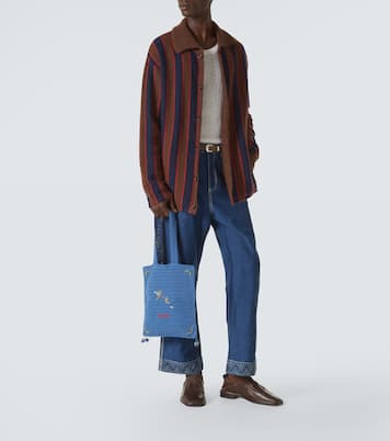 Striped mohair-blend cardigan | Bode