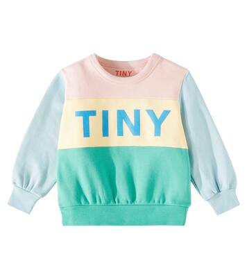 Color Block logo cotton sweatshirt | Tinycottons